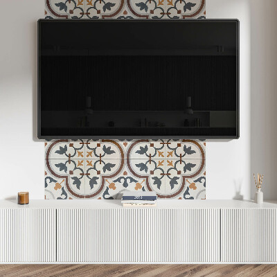 Obdĺžnikový panel na stenu Kockovaný kvetinový motív