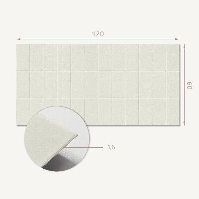 Obdĺžnikový panel na stenu Geometria pravouhlých dlaždíc v mriežke