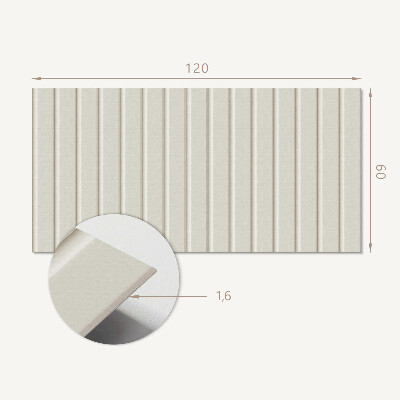 Obdĺžnikový panel na stenu Vertikálne konštrukčné pruhy