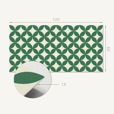 Obdĺžnikový stenový panel Listový vzor v mriežke