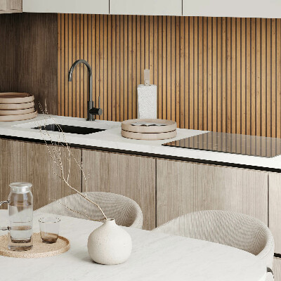 Samolepiaci panel na stenu Prírodné vertikálne dosky v tóne dreva