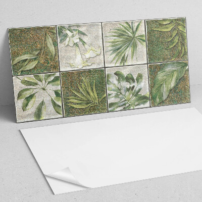 Samolepiaci panel na stenu Mozaikové listy z prírody