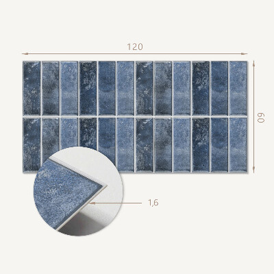 Obdĺžnikový stenový panel Štýlové vertikálne dlaždice