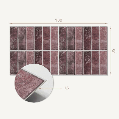 Obdĺžnikový panel na stenu Mozaikové vertikálne pruhy