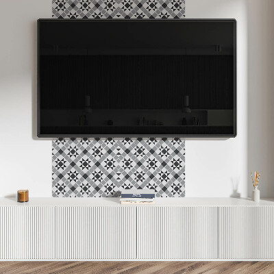Štvorcový stenový panel Geometrické tvary s hviezdami