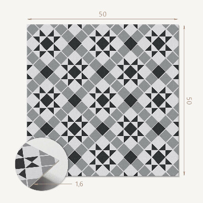 Štvorcový stenový panel Geometrické tvary s hviezdami