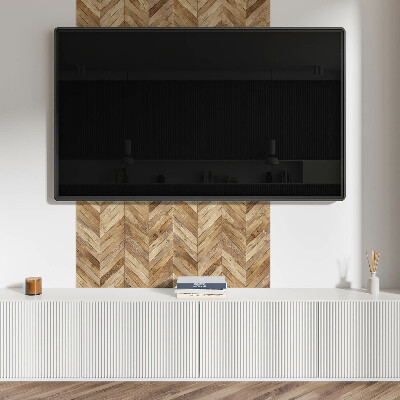 Samolepiaci panel na stenu Drevený vzor rybej kosti