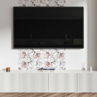 Štvorcový stenový panel Akvarelový kvetinový vzor