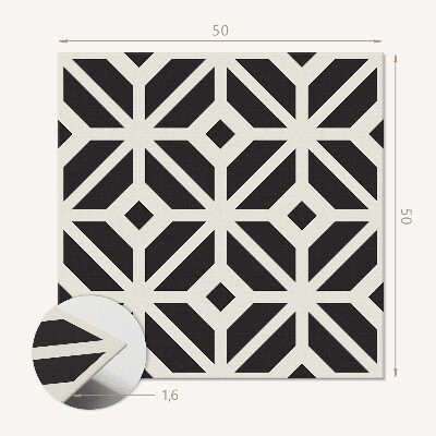 Štvorcový panel na stenu Kosoštvorcová geometria v modernej verzii