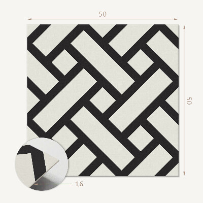 Štvorcový stenový panel Spleť geometrických tvarov