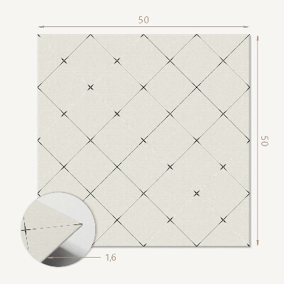 Štvorcový stenový panel Kosoštvorcová geometria v minimalistickom štýle