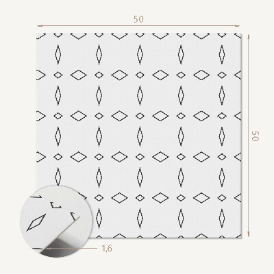 Štvorcový stenový panel Geometrické kosoštvorce v modernom dizajne