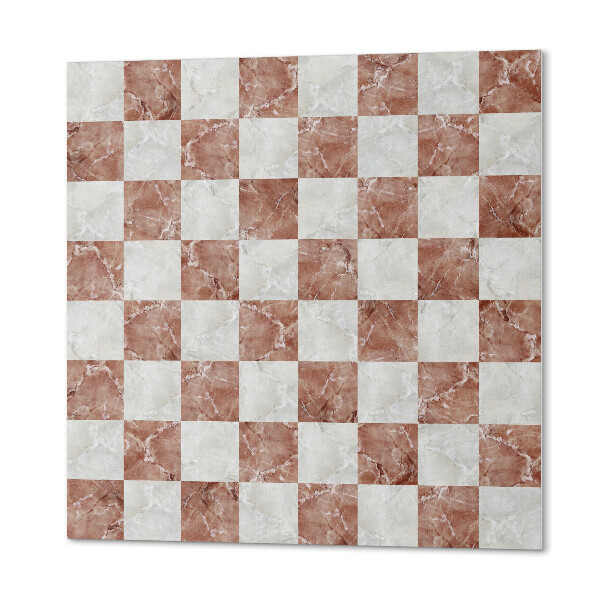 Štvorcový stenový panel Štýlový mramorový šachovnicový vzor