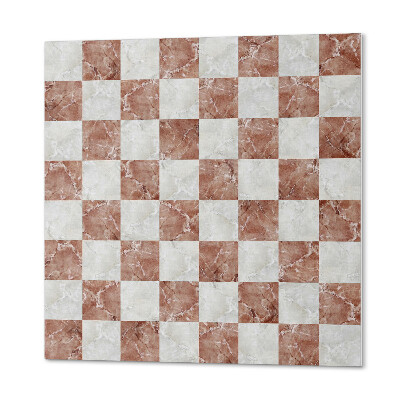 Štvorcový stenový panel Štýlový mramorový šachovnicový vzor