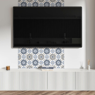 Štvorcový stenový panel Kvetinový vzor v rovnováhe