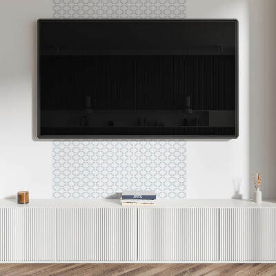Štvorcový stenový panel Abstraktné oválne tvary v geometrii
