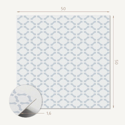 Štvorcový stenový panel Abstraktné oválne tvary v geometrii