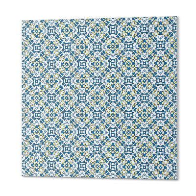 Štvorcový stenový panel Geometrické s kvetinovým vzorom