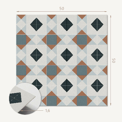 Samolepiaci panel na stenu Geometria v dlaždicovom štýle