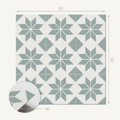 Štvorcový panel na stenu Kvetinové vzory v geometrických kompozíciách