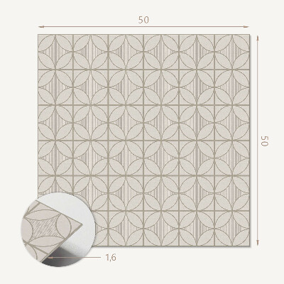 Štvorcový panel na stenu Štýlové kruhy v geometrickom prevedení