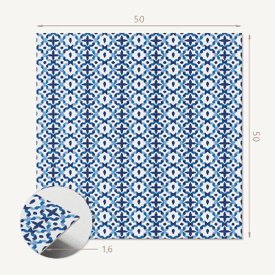 Štvorcový stenový panel Kvetinový a geometrický dizajn