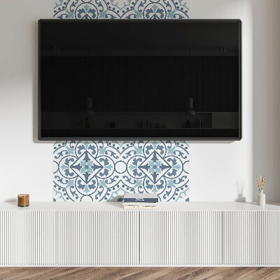 Štvorcový stenový panel Kvetinové vzory v elegantných ornamentoch