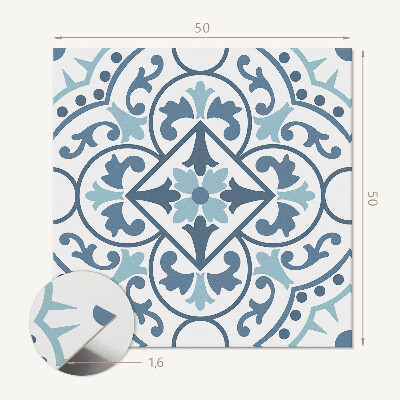 Štvorcový stenový panel Kvetinové vzory v elegantných ornamentoch
