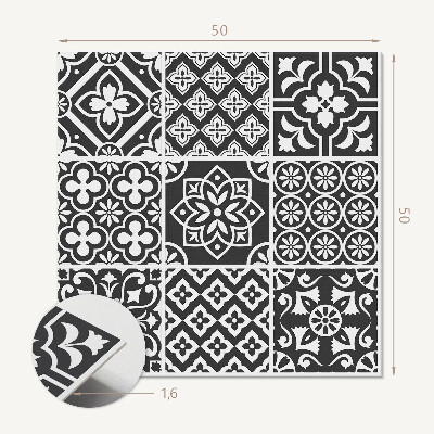 Štvorcový panel na stenu Štýlová geometria v podobe dlaždíc