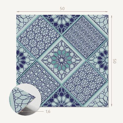 Štvorcový panel na stenu Štýlové mozaiky s geometrickými motívmi