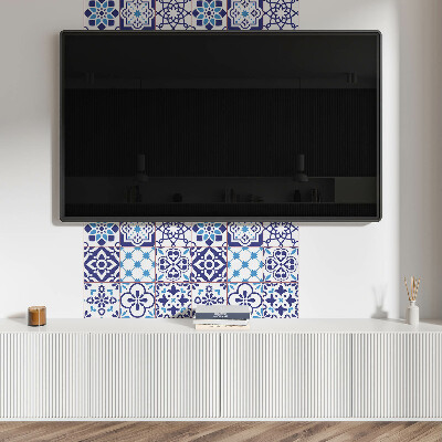 Štvorcový stenový panel Kachľové motívy v geometrických tvaroch