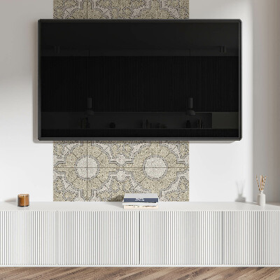 Štvorcový stenový panel Mozaikový vzor s ozdobnými detailmi