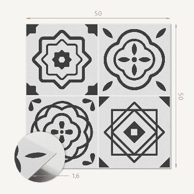 Štvorcový panel na stenu Vzory v geometrických štvorcoch