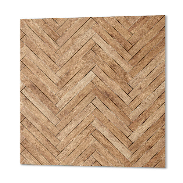 Štvorcový panel na stenu Vzor rybej kosti s efektom planku