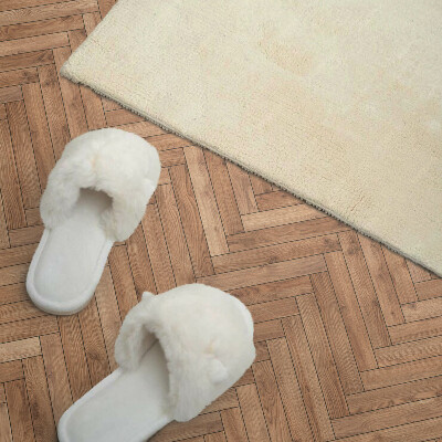 Štvorcový panel na stenu Vzor rybej kosti s efektom planku