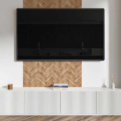 Štvorcový panel na stenu Vzor rybej kosti s efektom planku