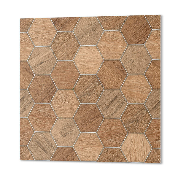 Štvorcový panel na stenu Geometria šesťhranných dlaždíc