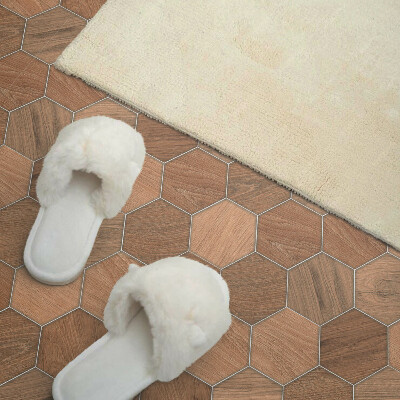 Štvorcový panel na stenu Geometria šesťhranných dlaždíc
