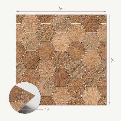 Štvorcový panel na stenu Geometria šesťhranných dlaždíc