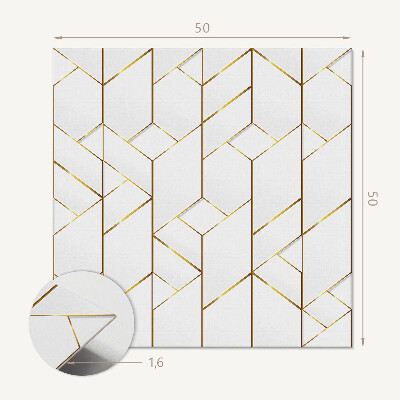 Štvorcový stenový panel Abstraktný vzor čiary v geometrickom štýle