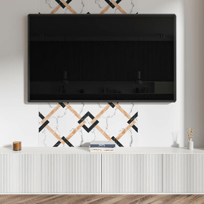 Štvorcový panel na stenu Mramorové vzory v geometrickom štýle