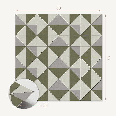 Štvorcový stenový panel Dizajn s trojuholníkmi v geometrickom štýle
