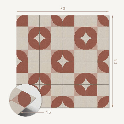 Štvorcový panel na stenu Okrúhly vzor v geometrickom štýle