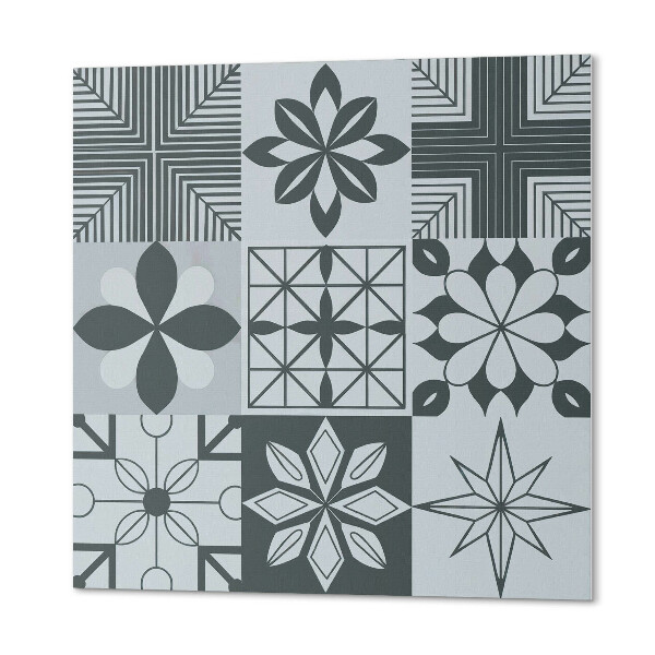 Štvorcový stenový panel Geometrické puzzle v mozaikovom prevedení