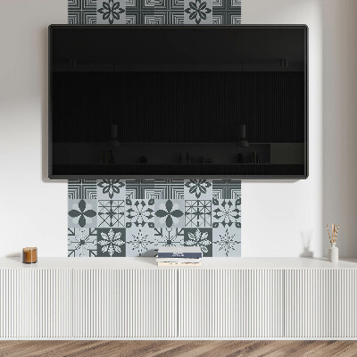 Štvorcový stenový panel Geometrické puzzle v mozaikovom prevedení