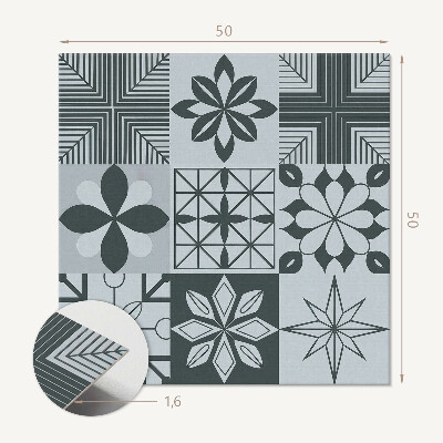 Štvorcový stenový panel Geometrické puzzle v mozaikovom prevedení
