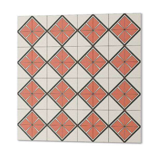 Štvorcový stenový panel Štýlový geometrický kosoštvorcový motív