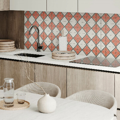 Štvorcový stenový panel Štýlový geometrický kosoštvorcový motív