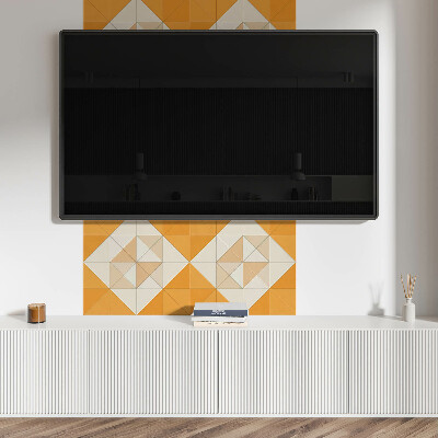Samolepiaci panel na stenu Kosoštvorcová geometria v atraktívnom prevedení