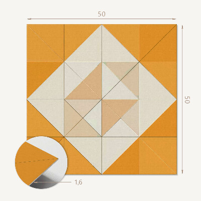 Samolepiaci panel na stenu Kosoštvorcová geometria v atraktívnom prevedení